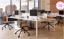 Cargar imagen en el visor de la galería, Silla Ciao tapizada con brazos y ruedas