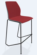 Cargar imagen en el visor de la galería, Banco KALEA Alto tipo Trineo ASIENTO Y RESPALDO TAPIZADO