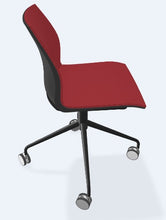 Cargar imagen en el visor de la galería, Silla KALEA con rodajas ASIENTO Y RESPALDO TAPIZADO