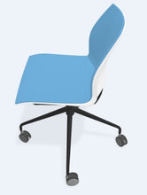 Cargar imagen en el visor de la galería, Silla KALEA con rodajas ASIENTO Y RESPALDO TAPIZADO