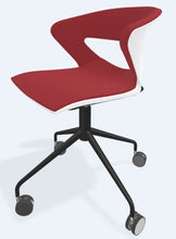 Cargar imagen en el visor de la galería, Silla KICCA con rodajas ASIENTO Y RESPALDO TAPIZADO