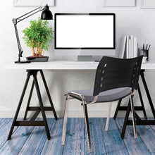 Cargar imagen en el visor de la galería, Silla INNOVA Asiento Tapizado y Respaldo En Polopropileno Base Cromada