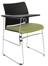 Cargar imagen en el visor de la galería, Silla ALPHA con paleta asiento tapizado y respaldo en polipropileno
