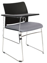 Cargar imagen en el visor de la galería, Silla ALPHA con paleta asiento tapizado y respaldo en polipropileno