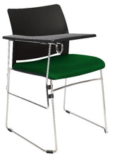 Cargar imagen en el visor de la galería, Silla ALPHA con paleta asiento tapizado y respaldo en polipropileno