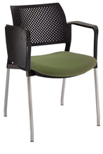 Cargar imagen en el visor de la galería, Silla KYOS con paleta asiento tapizado y respaldo en polipropileno base pintada