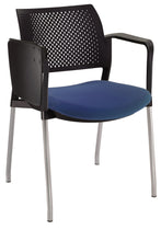 Cargar imagen en el visor de la galería, Silla KYOS con paleta asiento tapizado y respaldo en polipropileno base pintada