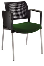 Cargar imagen en el visor de la galería, Silla KYOS con paleta asiento tapizado y respaldo en polipropileno base pintada