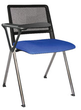 Cargar imagen en el visor de la galería, Silla REVOLUTION asiento tapizado con paleta  y respaldo en malla base cromada