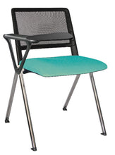 Cargar imagen en el visor de la galería, Silla REVOLUTION asiento tapizado con paleta  y respaldo en malla base cromada