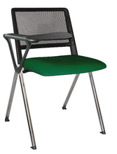 Cargar imagen en el visor de la galería, Silla REVOLUTION asiento tapizado con paleta  y respaldo en malla base cromada