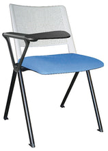 Cargar imagen en el visor de la galería, Silla REVOLUTION con paleta asiento tapizado y respaldo en polipropileno base pintada