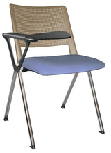 Cargar imagen en el visor de la galería, Silla REVOLUTION con paleta,  asiento tapizado y respaldo en polipropileno base cromada