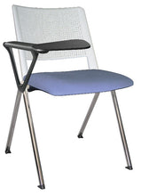 Cargar imagen en el visor de la galería, Silla REVOLUTION con paleta,  asiento tapizado y respaldo en polipropileno base cromada