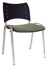 Cargar imagen en el visor de la galería, Silla INNOVA Asiento Tapizado y Respaldo En Polopropileno Base Cromada