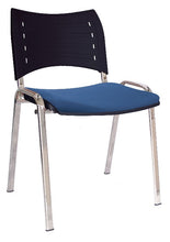 Cargar imagen en el visor de la galería, Silla INNOVA Asiento Tapizado y Respaldo En Polopropileno Base Cromada