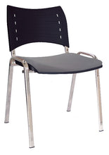 Cargar imagen en el visor de la galería, Silla INNOVA Asiento Tapizado y Respaldo En Polopropileno Base Cromada