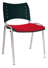 Cargar imagen en el visor de la galería, Silla INNOVA Asiento Tapizado y Respaldo En Polopropileno Base Cromada