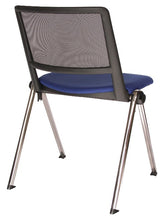 Cargar imagen en el visor de la galería, Silla Fija REVOLUTION Respaldo Malla Asiento Tapizado Base Cromada