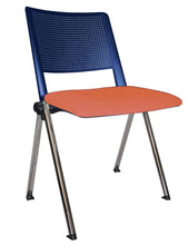 Cargar imagen en el visor de la galería, Silla REVOLUTION Asiento Tapizado y Respaldo En Polipropileno Base Cromada