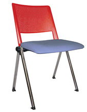 Cargar imagen en el visor de la galería, Silla REVOLUTION Asiento Tapizado y Respaldo En Polipropileno Base Cromada