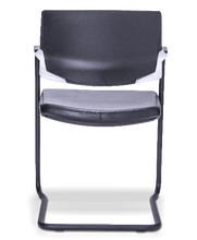 Cargar imagen en el visor de la galería, Silla RE-790P-N COOL Estructura de Trineo en Negro Tapizada en Piel.