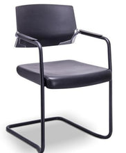 Cargar imagen en el visor de la galería, Silla COOL RE-790-N Estructura de Trineo en Negro Tapizada en Tela.