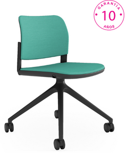 Silla Ciao tapizada con ruedas