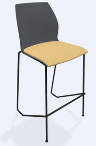 Banco KALEA Alto tipo Trineo ASIENTO TAPIZADO