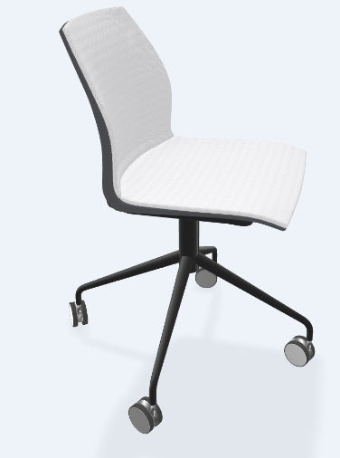 Silla KALEA con rodajas ASIENTO Y RESPALDO TAPIZADO