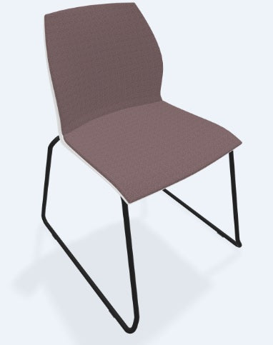 Silla KALEA base Trineo ASIENTO Y RESPALDO TAPIZADO