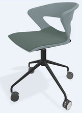 Cargar imagen en el visor de la galería, Silla KICCA con rodajas ASIENTO TAPIZADO
