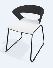 Cargar imagen en el visor de la galería, Silla KICCA trineo ASIENTO TAPIZADO
