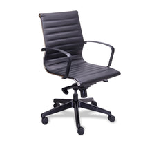 Cargar imagen en el visor de la galería, Sillón RE-1751N Retro Respaldo Bajo, brazos y estrella de aluminio pintados en negro
