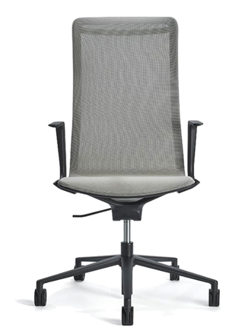 Sillón RE-3031 Ejecutivo Respaldo Medio Mesh. (mesh: gris y negro)