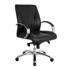 Cargar imagen en el visor de la galería, Sillón RP-8001 Ejecutivo en piel/simil piel color Negro respaldo bajo
