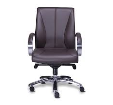 Sillón RP-8001 ejecutivo en piel/simil piel color café respaldo bajo