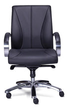 Cargar imagen en el visor de la galería, Sillón RP-8001 Ejecutivo en piel/simil piel color Negro respaldo bajo

