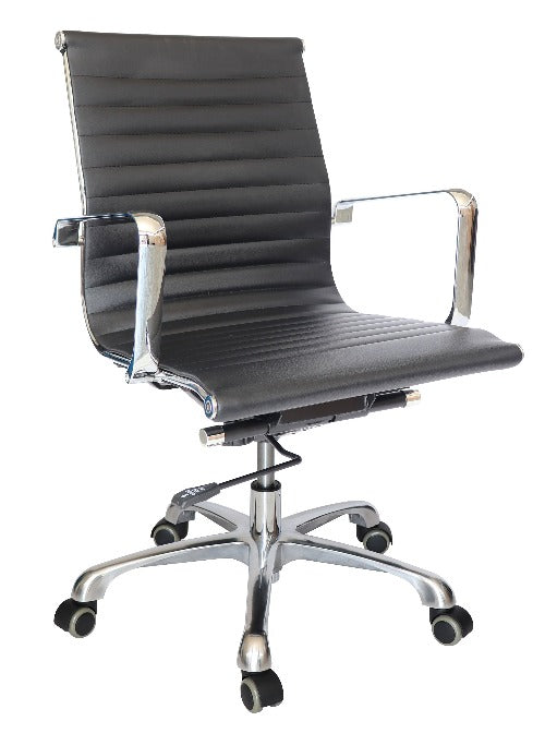 Silla GOETZ  Respaldo Bajo Estructura Cromada