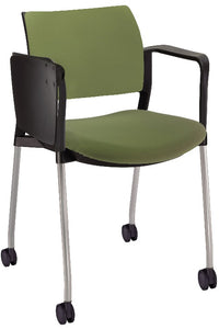 Silla KYOS TAPIZADA con paleta base pintada y rodajas