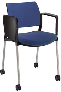 Silla KYOS TAPIZADA con paleta base pintada y rodajas