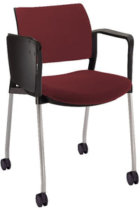 Silla KYOS TAPIZADA con paleta base pintada y rodajas