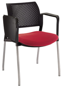 Silla KYOS con paleta asiento tapizado y respaldo en polipropileno base pintada
