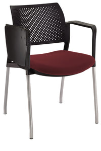 Silla KYOS con paleta asiento tapizado y respaldo en polipropileno base pintada