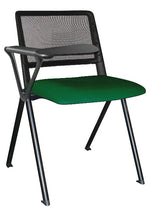 Cargar imagen en el visor de la galería, Silla REVOLUTION asiento tapizado con paleta y respaldo en malla base pintada
