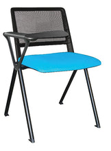 Cargar imagen en el visor de la galería, Silla REVOLUTION asiento tapizado con paleta y respaldo en malla base pintada
