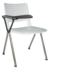 Silla REVOLUTION con paleta en polipropileno base cromada