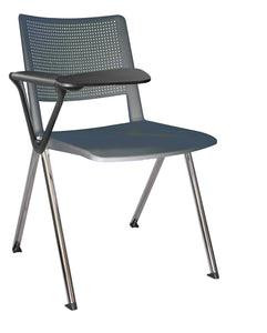 Silla REVOLUTION con paleta en polipropileno base cromada