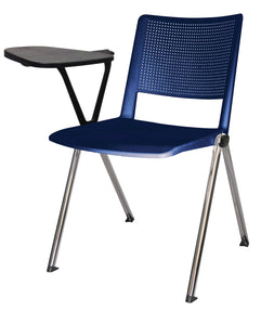 Silla REVOLUTION con paleta en polipropileno base cromada