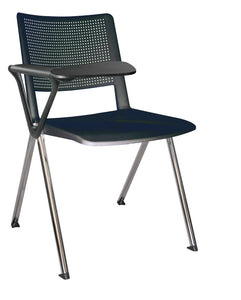 Silla REVOLUTION con paleta en polipropileno base cromada